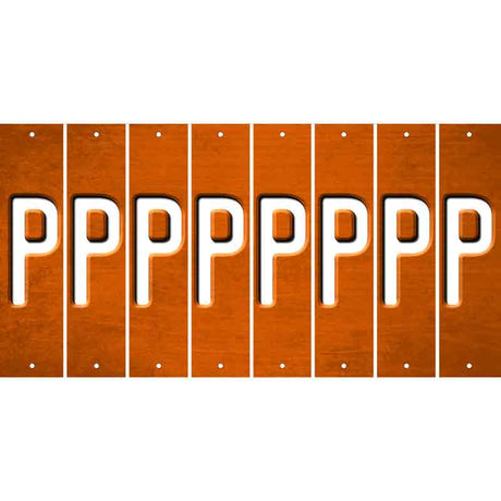 Orange Oil Rubbed Cut Fun Strips (Set of 8) Q