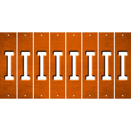 Orange Oil Rubbed Cut Fun Strips (Set of 8) J