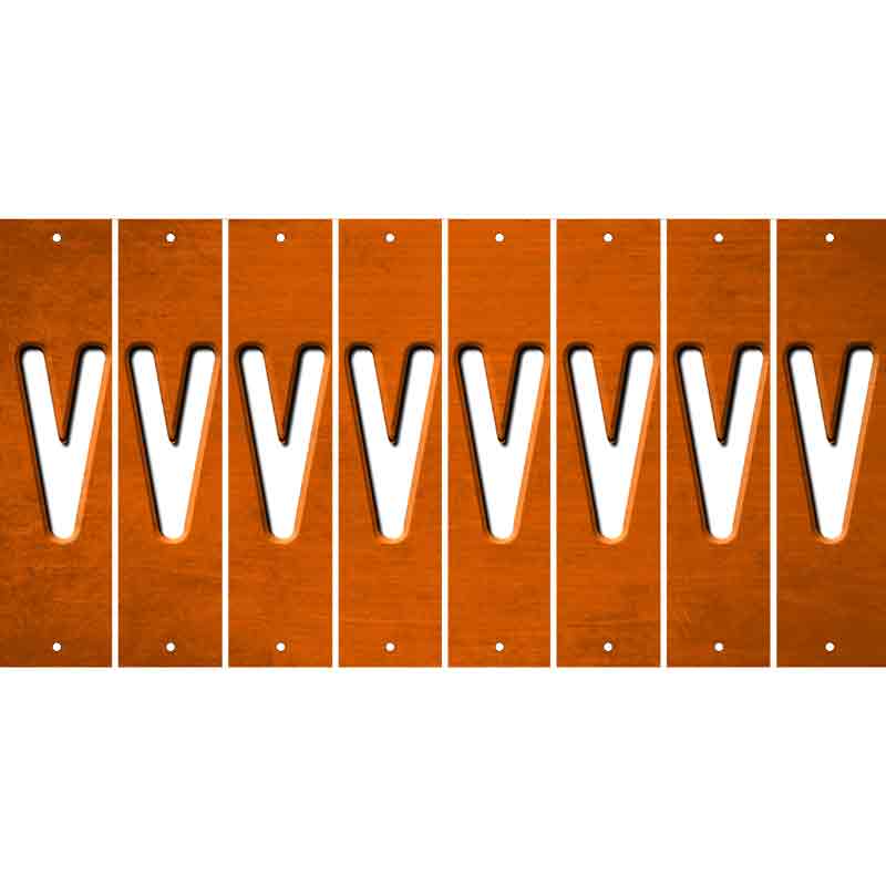 Orange Oil Rubbed Cut Fun Strips (Set of 8) W