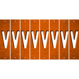 Orange Oil Rubbed Cut Fun Strips (Set of 8) W