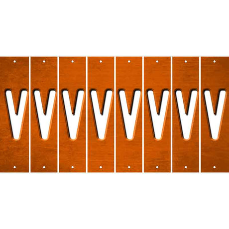 Orange Oil Rubbed Cut Fun Strips (Set of 8) W