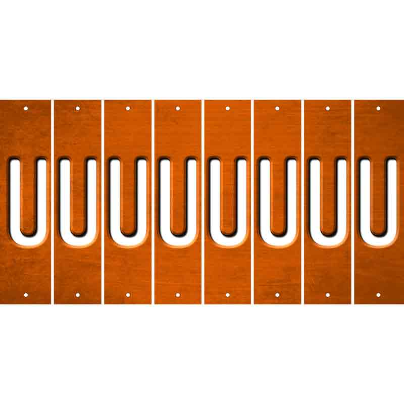 Orange Oil Rubbed Cut Fun Strips (Set of 8) V