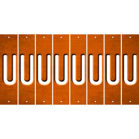 Orange Oil Rubbed Cut Fun Strips (Set of 8) V