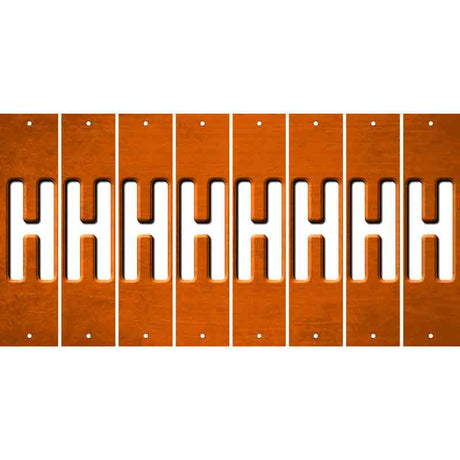 Orange Oil Rubbed Cut Fun Strips (Set of 8) I