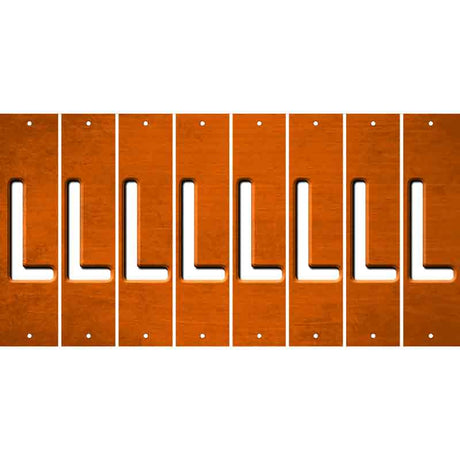 Orange Oil Rubbed Cut Fun Strips (Set of 8) M