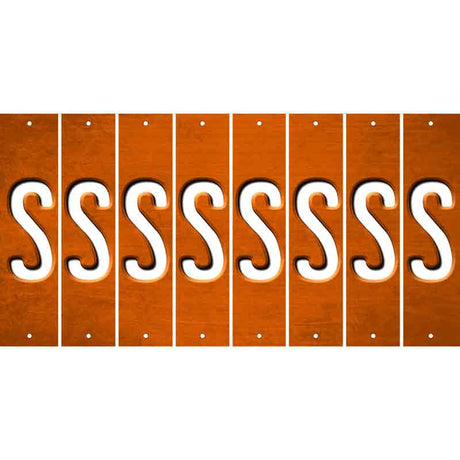 Orange Oil Rubbed Cut Fun Strips (Set of 8) T