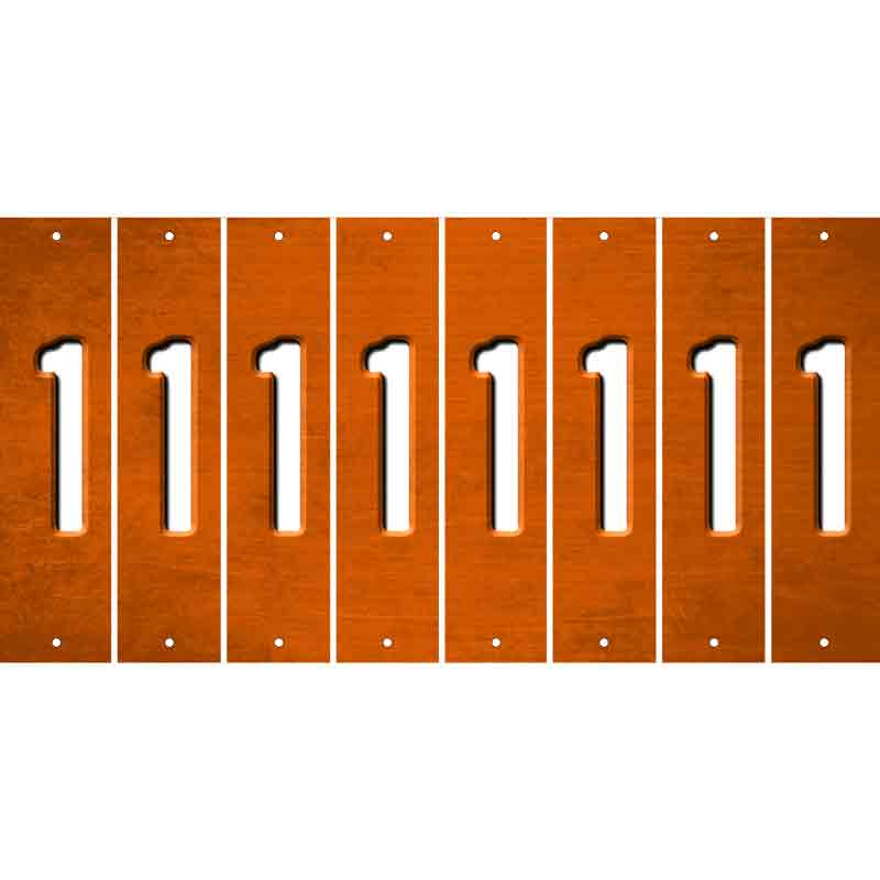 Orange Oil Rubbed Cut Fun Strips (Set of 8) 2