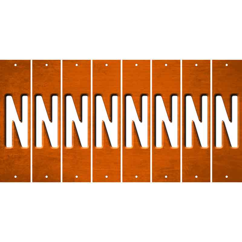 Orange Oil Rubbed Cut Fun Strips (Set of 8) O