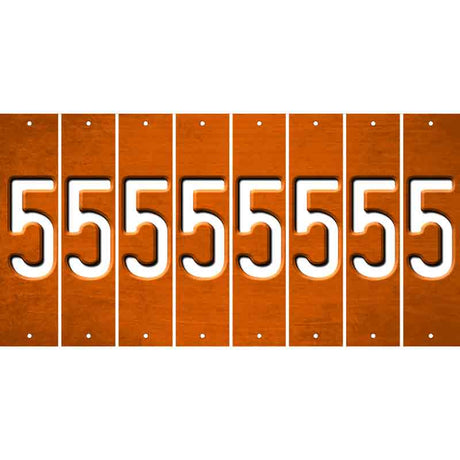 Orange Oil Rubbed Cut Fun Strips (Set of 8) 6