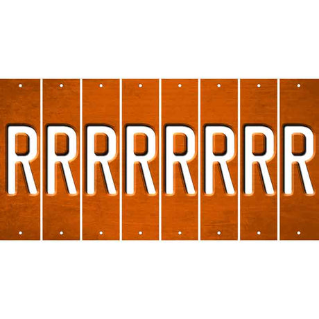 Orange Oil Rubbed Cut Fun Strips (Set of 8) S