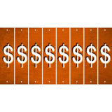 Orange Oil Rubbed Cut Fun Strips (Set of 8) #