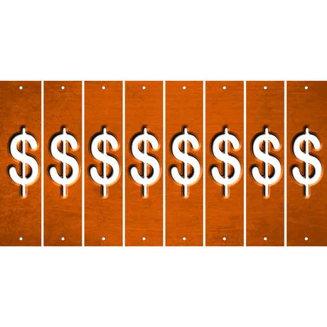 Orange Oil Rubbed Cut Fun Strips (Set of 8) #