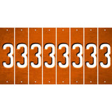 Orange Oil Rubbed Cut Fun Strips (Set of 8) 4