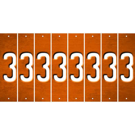 Orange Oil Rubbed Cut Fun Strips (Set of 8) 4