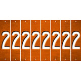 Orange Oil Rubbed Cut Fun Strips (Set of 8) 3