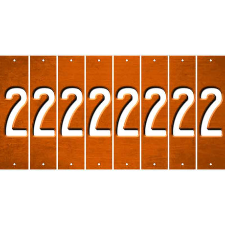 Orange Oil Rubbed Cut Fun Strips (Set of 8) 3