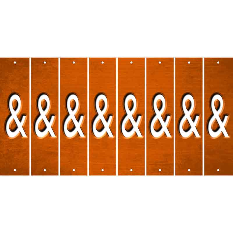 Orange Oil Rubbed Cut Fun Strips (Set of 8) HEART