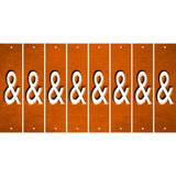 Orange Oil Rubbed Cut Fun Strips (Set of 8) HEART