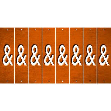 Orange Oil Rubbed Cut Fun Strips (Set of 8) HEART