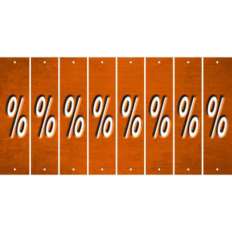 Orange Oil Rubbed Cut Fun Strips (Set of 8) -