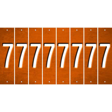 Orange Oil Rubbed Cut Fun Strips (Set of 8) 8