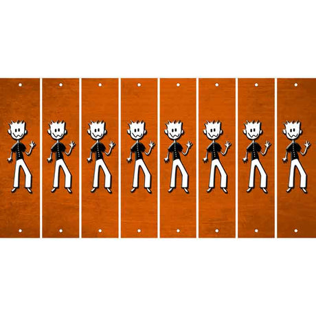 Orange Oil Rubbed Cut Fun Strips (Set of 8) DAD