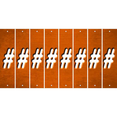 Orange Oil Rubbed Cut Fun Strips (Set of 8) @
