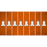 Orange Oil Rubbed Cut Fun Strips (Set of 8) BASEBALL