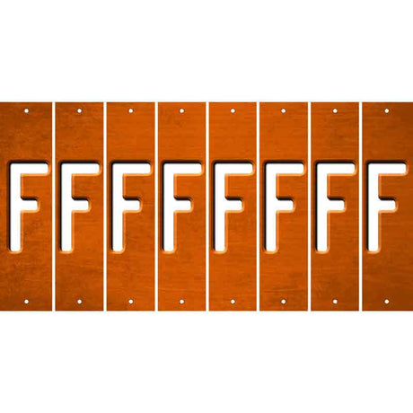 Orange Oil Rubbed Cut Fun Strips (Set of 8) G