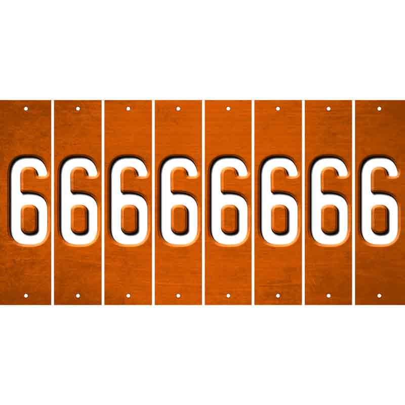 Orange Oil Rubbed Cut Fun Strips (Set of 8) 7