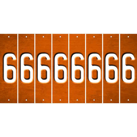 Orange Oil Rubbed Cut Fun Strips (Set of 8) 7