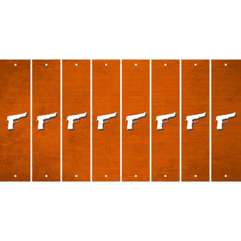 Orange Oil Rubbed Cut Fun Strips (Set of 8) HANDGUN