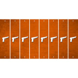 Orange Oil Rubbed Cut Fun Strips (Set of 8) HANDGUN