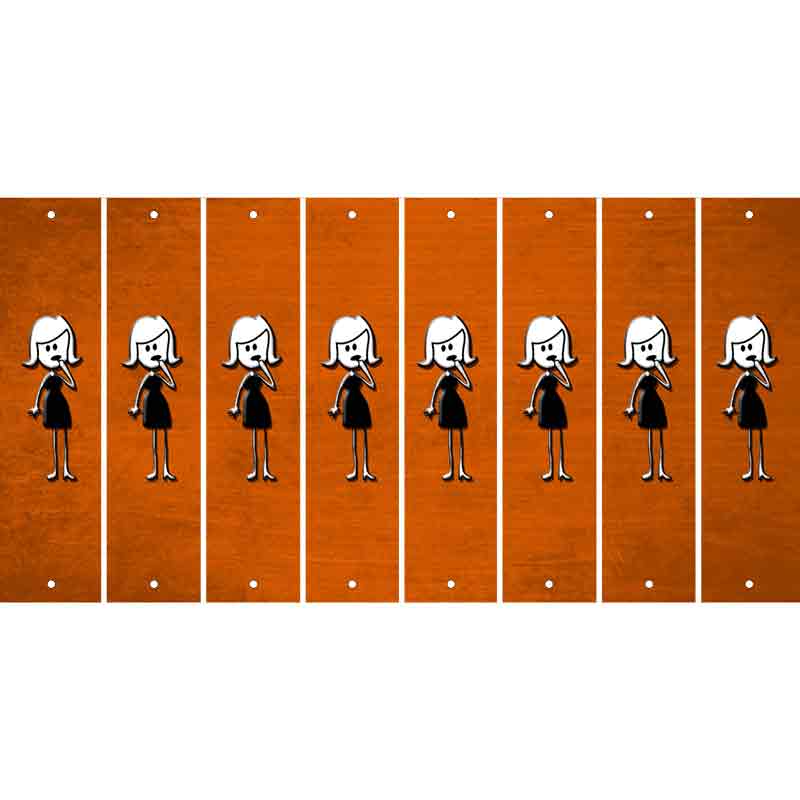 Orange Oil Rubbed Cut Fun Strips (Set of 8) MOM