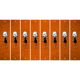 Orange Oil Rubbed Cut Fun Strips (Set of 8) MOM