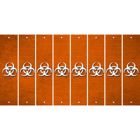 Orange Oil Rubbed Cut Fun Strips (Set of 8) BIO-HAZARD