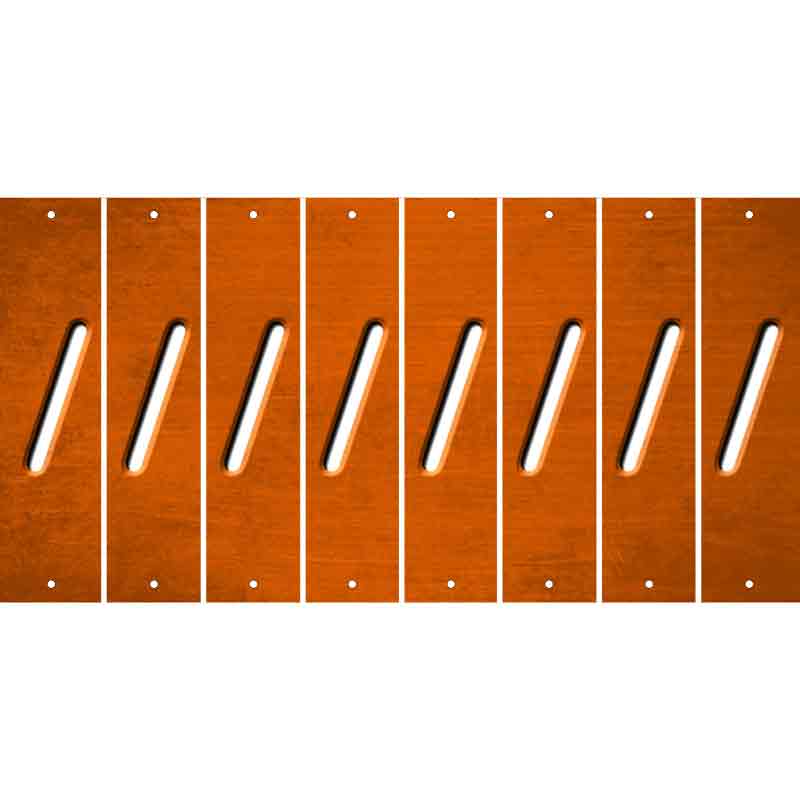 Orange Oil Rubbed Cut Fun Strips (Set of 8) (