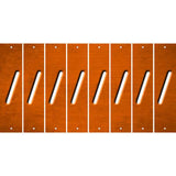 Orange Oil Rubbed Cut Fun Strips (Set of 8) (
