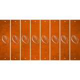 Orange Oil Rubbed Cut Fun Strips (Set of 8) FOOTBALL