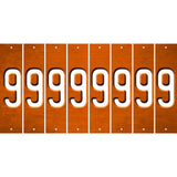 Orange Oil Rubbed Cut Fun Strips (Set of 8) BLANK