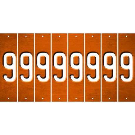 Orange Oil Rubbed Cut Fun Strips (Set of 8) BLANK