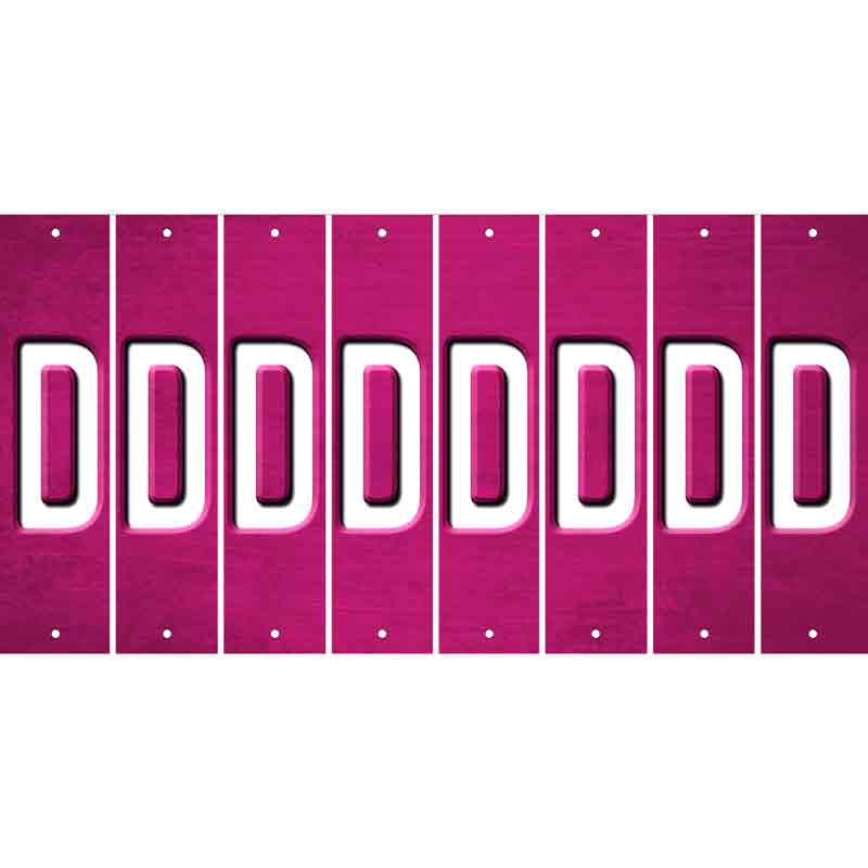 Pink Oil Rubbed Cut Fun Strips (Set of 8) E