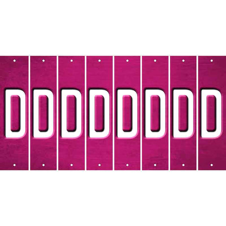 Pink Oil Rubbed Cut Fun Strips (Set of 8) E