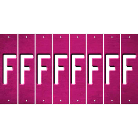 Pink Oil Rubbed Cut Fun Strips (Set of 8) G