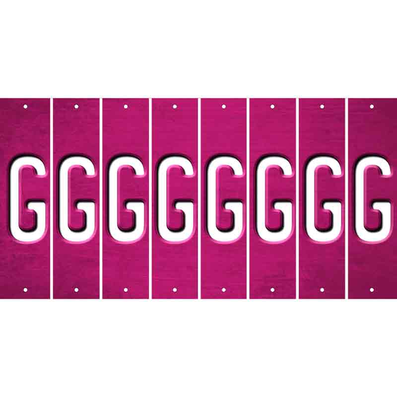 Pink Oil Rubbed Cut Fun Strips (Set of 8) H