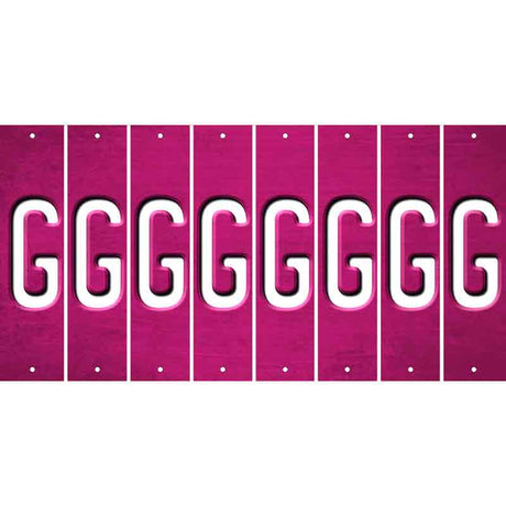 Pink Oil Rubbed Cut Fun Strips (Set of 8) H