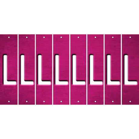 Pink Oil Rubbed Cut Fun Strips (Set of 8) M