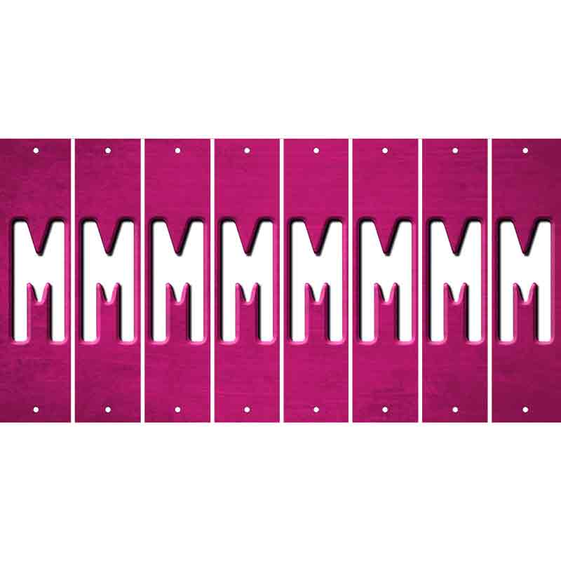 Pink Oil Rubbed Cut Fun Strips (Set of 8) N