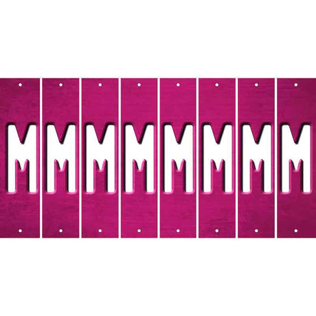 Pink Oil Rubbed Cut Fun Strips (Set of 8) N