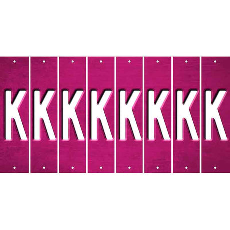 Pink Oil Rubbed Cut Fun Strips (Set of 8) L